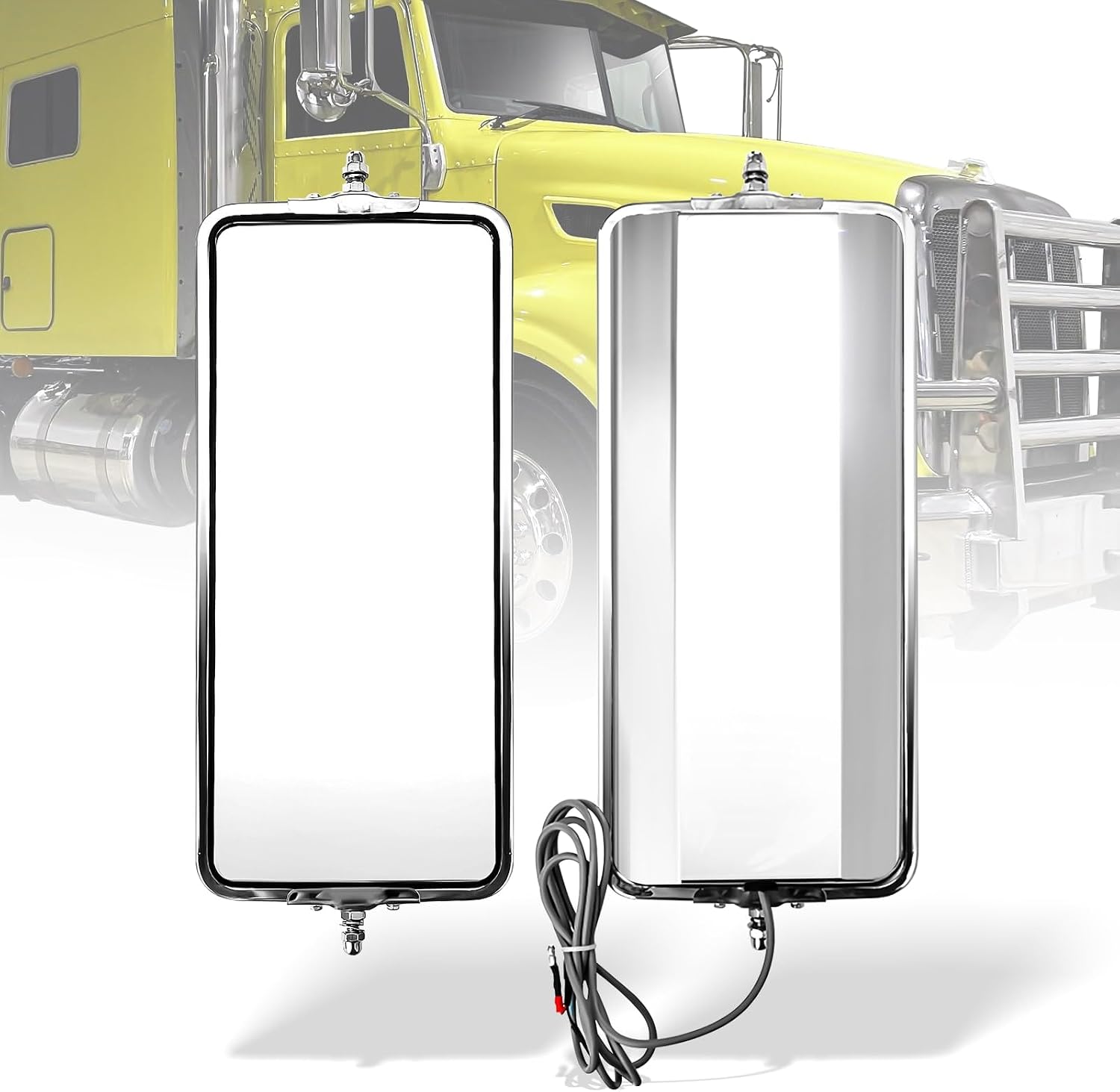 Chrome Heated Door Main Mirror For Peterbilt Defrost Side View Door Mirror for Peterbilt 386 335 340 357 382 385 325 330 348 388 389 365 367 Semi Trucks Accessories