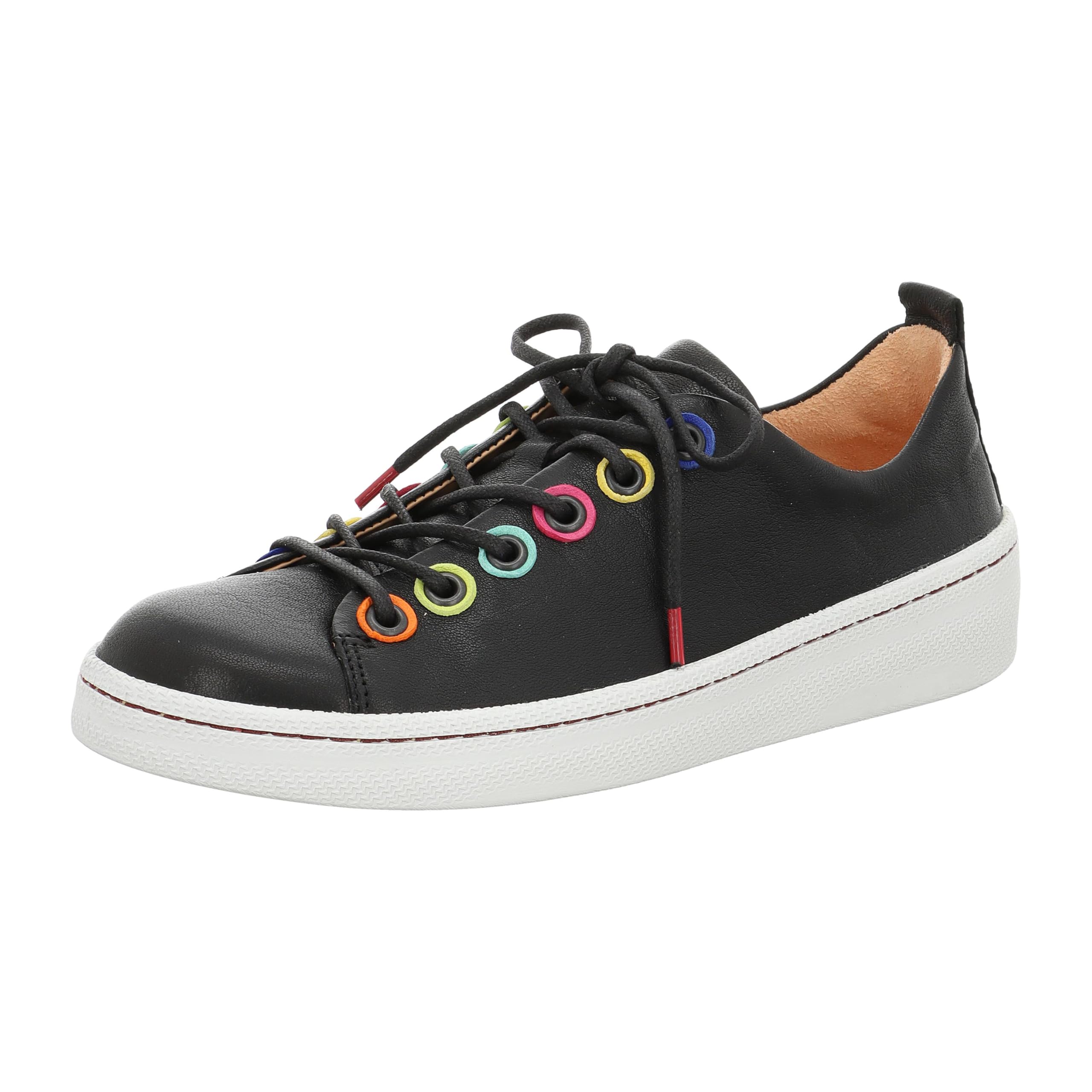 Think! Damen Kumi chromfrei gegerbte nachhaltige Halbschuhe, Schwarz/Kombi 0000
