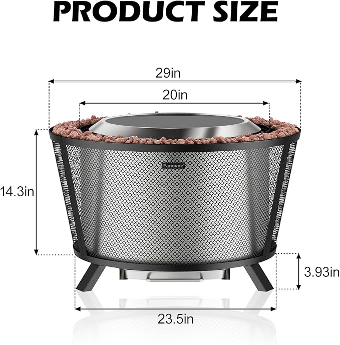 Brasero Panovue 29" Sin Humo para Exterior de Acero miniatura 3
