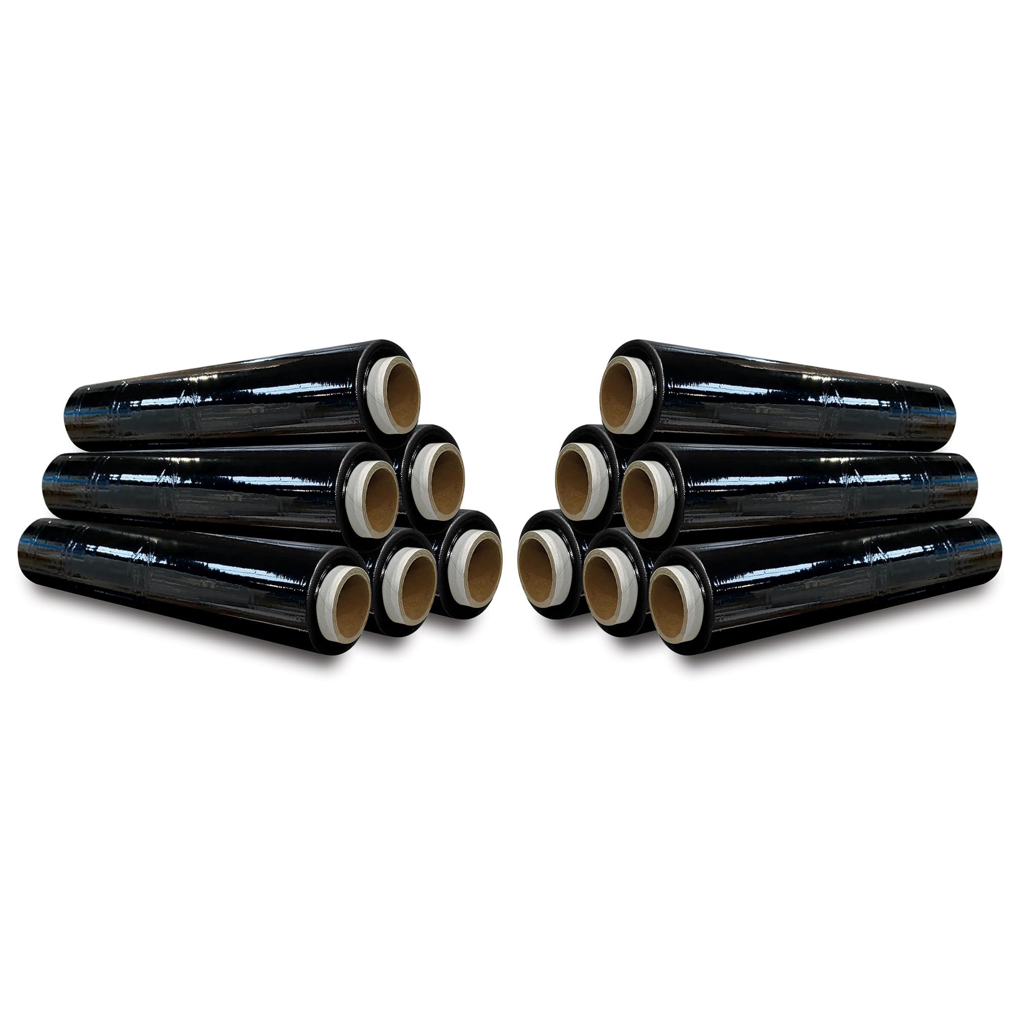 JeeJaan® 36 Rolls Black Pallet Wrap 400mm x 250m 20mu | Tear Resistant Stretch Film | Water & Moisture Proof Pallet Stretch Shrink Wrap | Multi-Use Strong Pallet Stretch Wrap