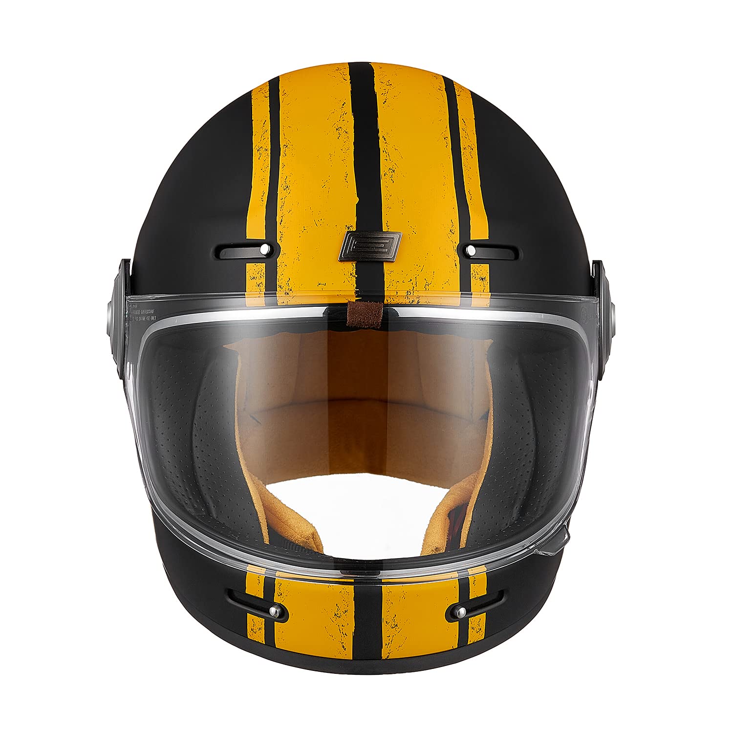 ORIGINE Casco Moto Integral Vintage ECE Homologado Cáscara de Fibra de Vidrio con Visera