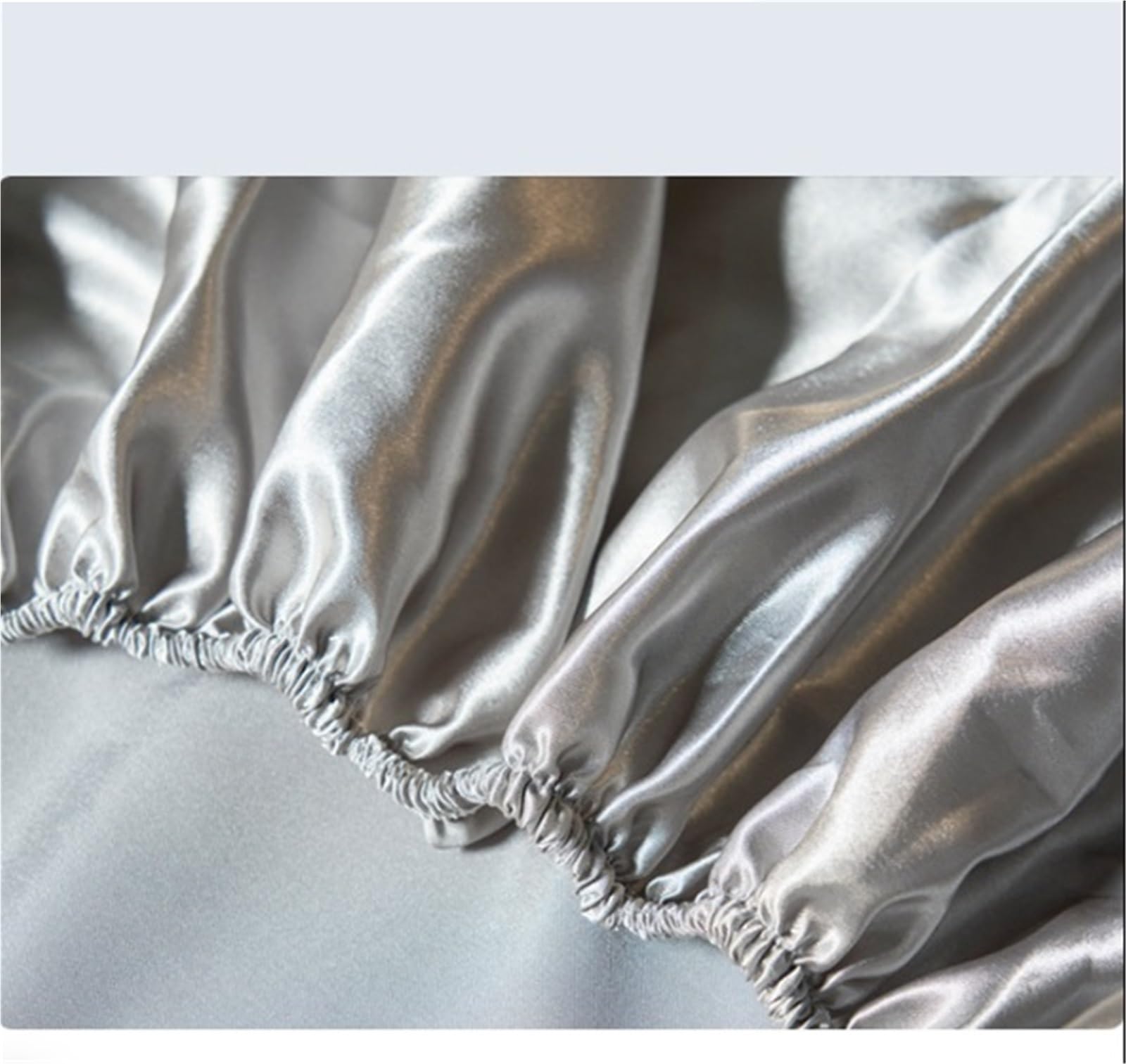 3 stücke Seide Spannbettlaken Kissenbezug Elastische Band Matratze Abdeckung for Home Queen-Size Blätter(F,198 * 203cm*35)
