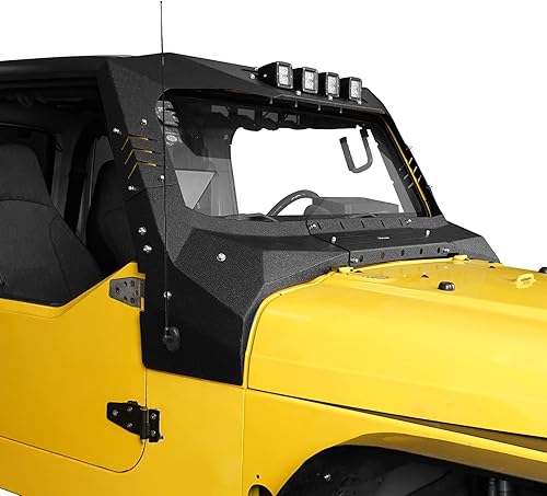 Miniatura 4 de Hooke Road Para Jeep Madmax Parachoques Delantero y Parabrisas Parasol Cubierta Cuerpo Armadura para Jeep Wrangler TJ 1997-2006