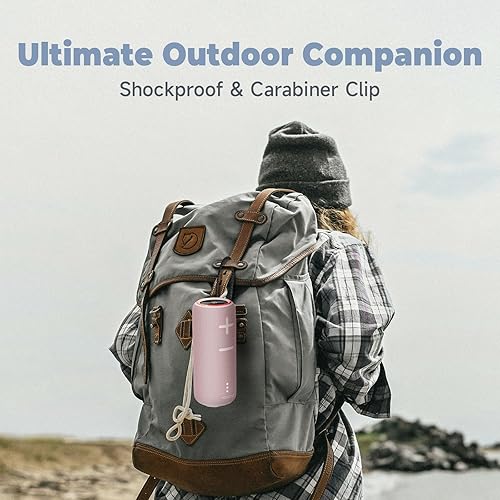 Miniatura 3 de Altavoz Bluetooth, altavoz inalámbrico portátil de 30 W con TWS, IPX7 impermeable, tiempo de reproducción de 8 horas, luces LED, para