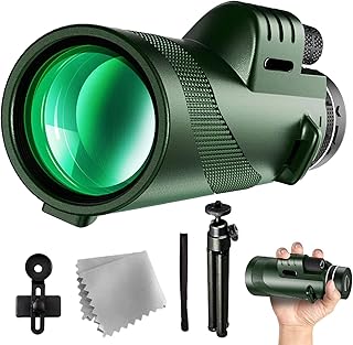 Telescópio de alta definição, monóculo de alta definição portátil e à prova d'água 80x100 - monocular de alta potência para observação de pássaros, caça, acampamento, vida selvagem Pengzi