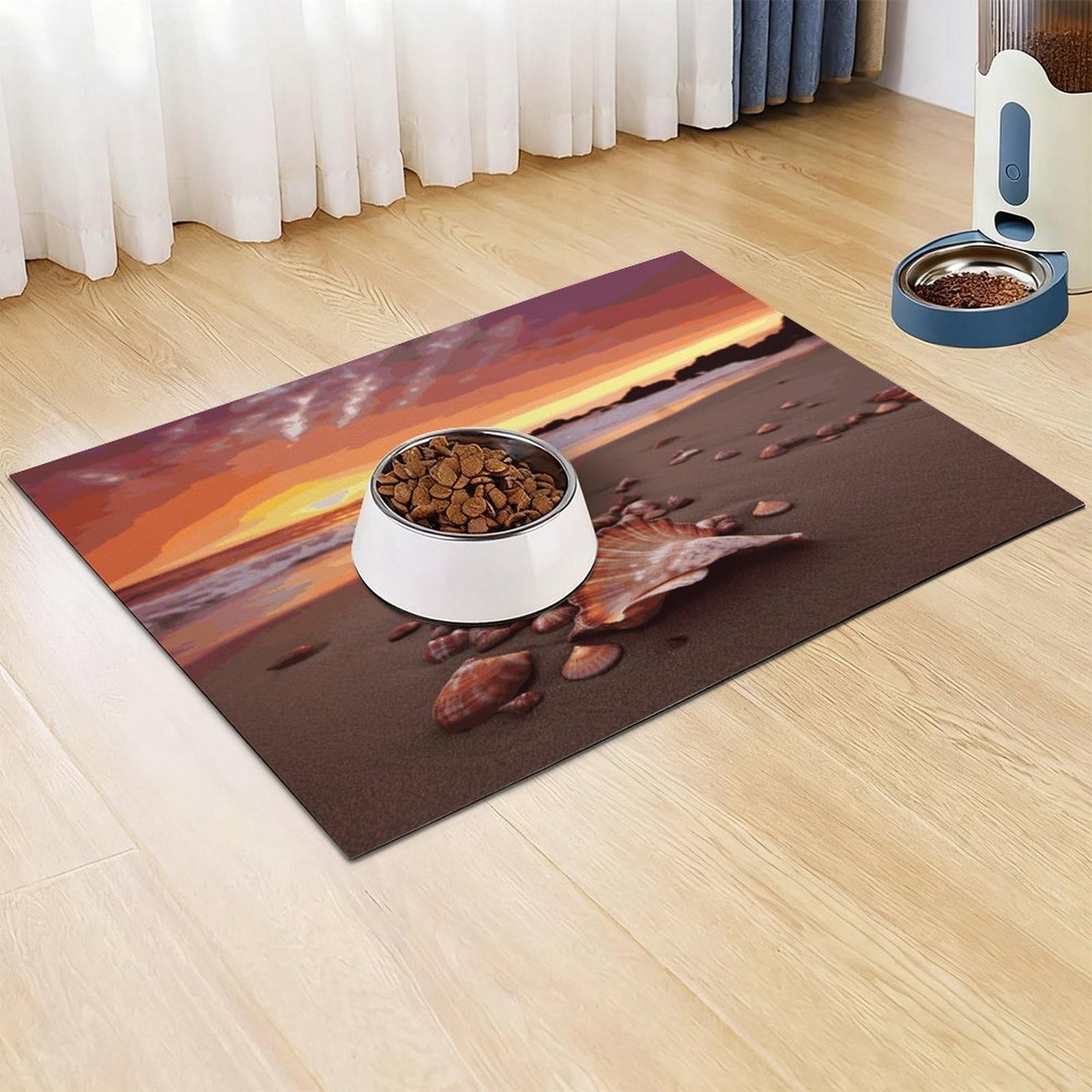 Tapis de nourriture pour chat et chat - Tapis d'alimentation antidérapant - Facile à nettoyer pour la nourriture et l'eau - 61 x 81,3 cm