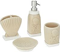 Vista 48 de Sweet Home Collection - Juego de accesorios de baño, colección única, diseños hermosos y decorativos para decoración de baño, soporte para cepillo