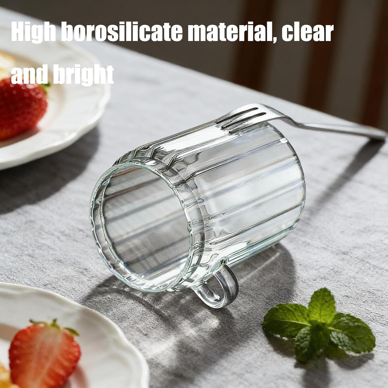 Glass Jar With Wooden Lid And Spoon, Glass Food Storage Canister