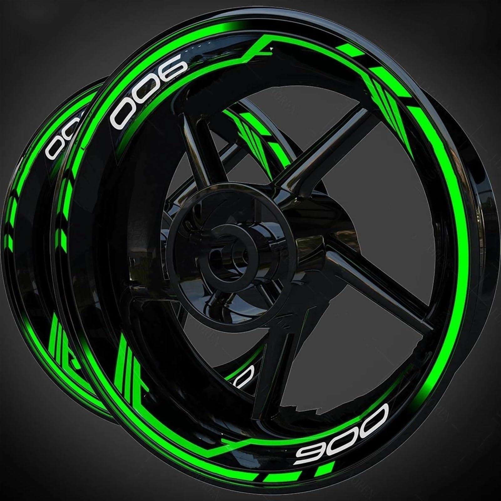 Motorcycle Wheel Stickers Night Reflective Decorative Rim for Kawasaki Z900 Z 900 Decorative(Color1)