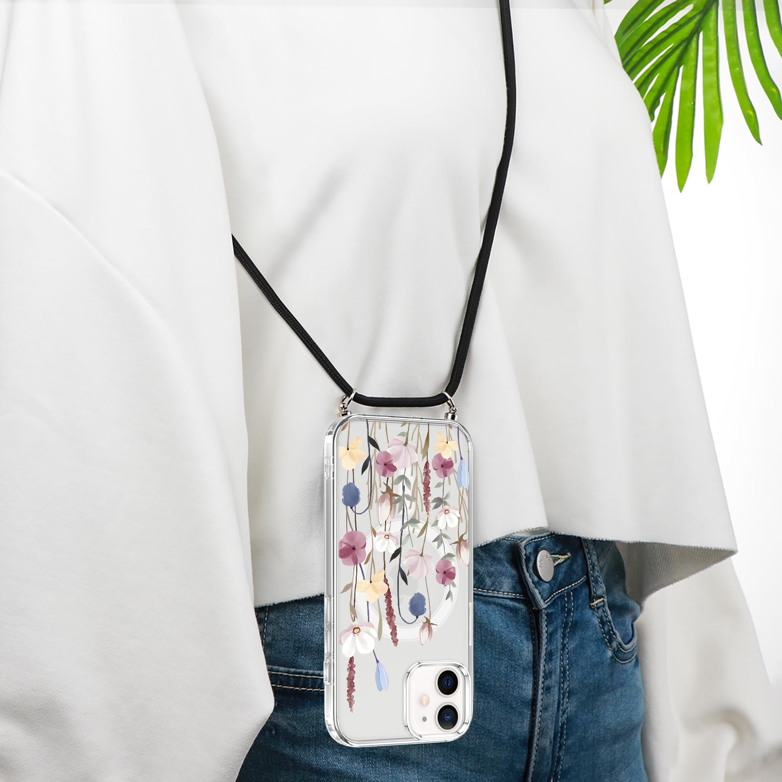 Foonary Cover con Cordino per iPhone 12, Custodia con Collage Aesthetic Estivi Frutta Motivo Laccio Collana Tracolla, Silicone Necklace Regolabile Corda Phone Case per iPhone 12 6,1,Fiore Summer Foonary Cover con Cordino per iPhone 12, Custodia con Collage Aesthetic Estivi Frutta Motivo Laccio Collana Tracolla, Silicone Necklace Regolabile Corda Phone Case per iPhone 12 6,1,Fiore Summer