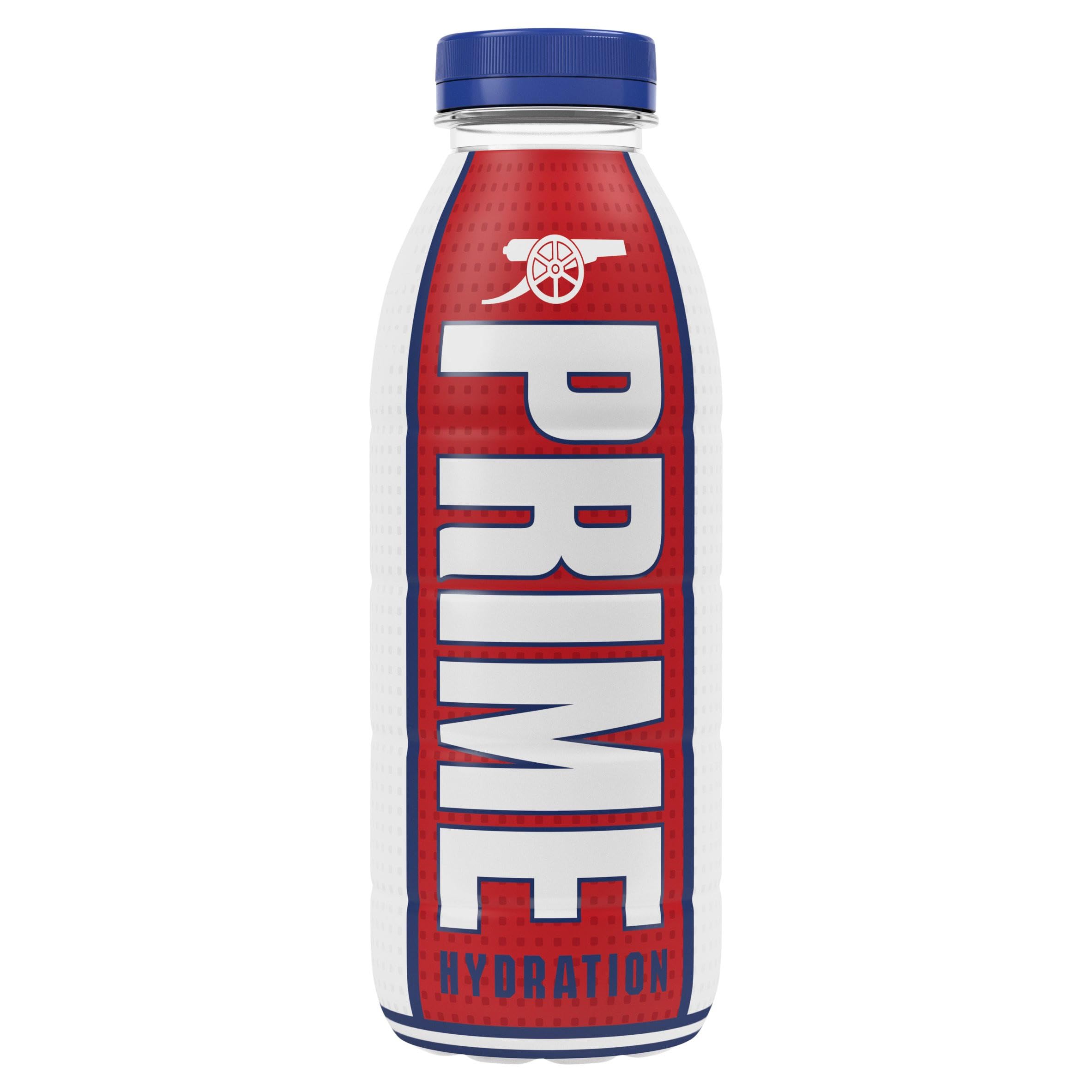 Prime Hydration Banana Strawberry Drink • Arsenal Football Club, 16.9 fl oz ℮ 500 ml