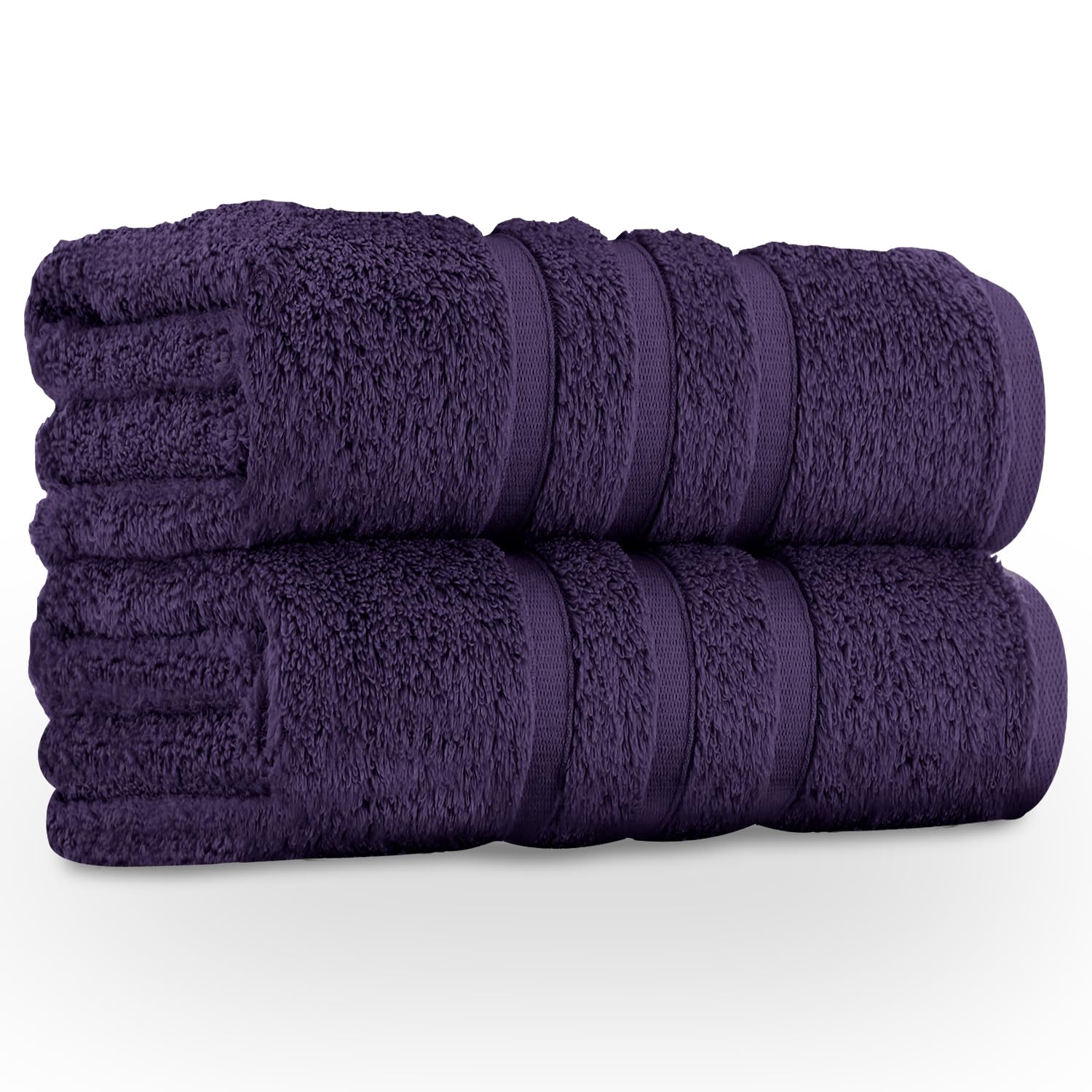 GC GAVENO CAVAILIA Pack of 2, 550 GSM Hand Towels For Bathroom, Egyptian Cotton Towel Bale For Spa & Guest Gym Towels Set, Absorbent & Washable Bathroom Towels, Purple