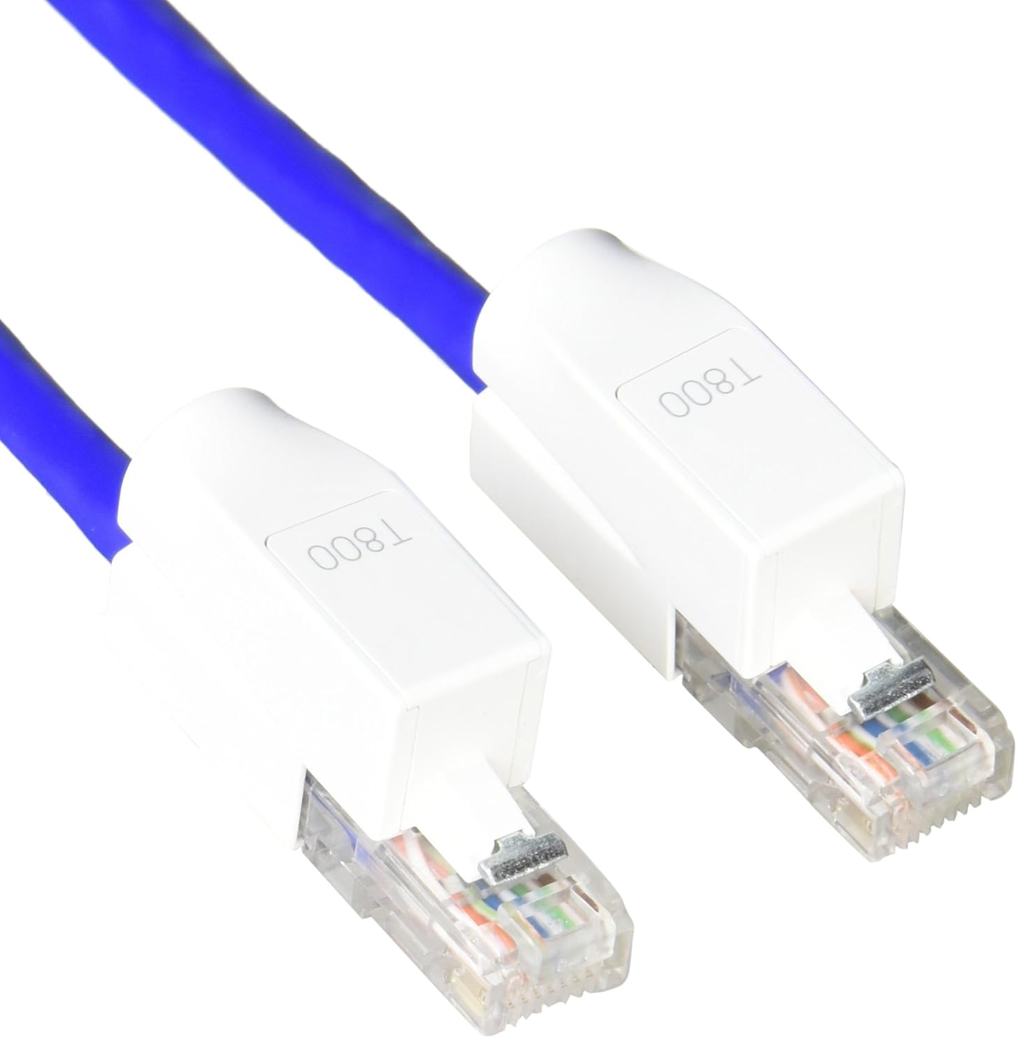 プリンストン 鍵付LANケーブル 3m ブルー PTC-LPBU3