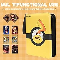 Vista 5 de Maitsol Card Binder for Pokemon Cards 4-Pocket, Trading Card Binder for TCG Cards, 440 Pockets Trading Card Games Album Holder, Pockets Card Holder