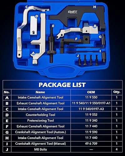 Miniatura 6 de Orion Motor Tech Kit de herramientas de sujeción de árbol de levas compatible con BMW Mini Cooper Clubman N12 N13 N14 N16 N18 EP3 EP6 1.4L 1.6L