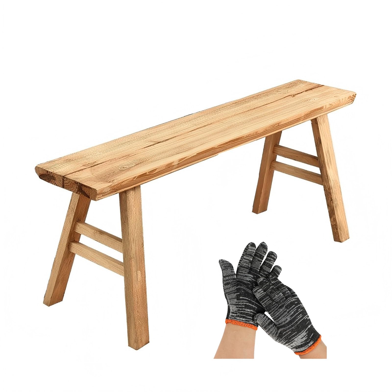 Banc rustique en bois d'intérieur meuble d'entrée de salon et de chambre