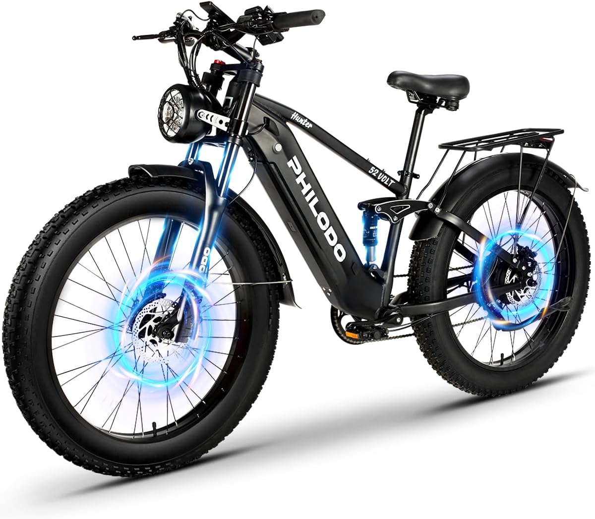 Electric Bike for Adults1500W, 52V 23Ah Battery Ebike, 26″X4″Fat Tire 36MPH & 80 Miles Long Range Mountain Bike Full Suspension, Hydraulic Brake Electric Bicycle Electric Bike for Adults1500W, 52V 23Ah Battery Ebike, 26″X4″Fat Tire 36MPH & 80 Miles Long Range Mountain Bike Full Suspension, Hydraulic Brake Electric Bicycle
