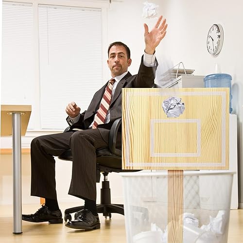 Miniatura 6 de Basurero de baloncesto, basurero de baloncesto, aro de baloncesto de madera para el hogar, fiesta, oficina (papelera no incluida)