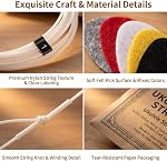 2 Sets White Nylon Ukulele Strings with 5 Heart Shape Felt Picks Replacement Strings Accessories Kit for Soprano (21 Inch)/ Concert (23 Inch)/ Tenor (26 Inch)