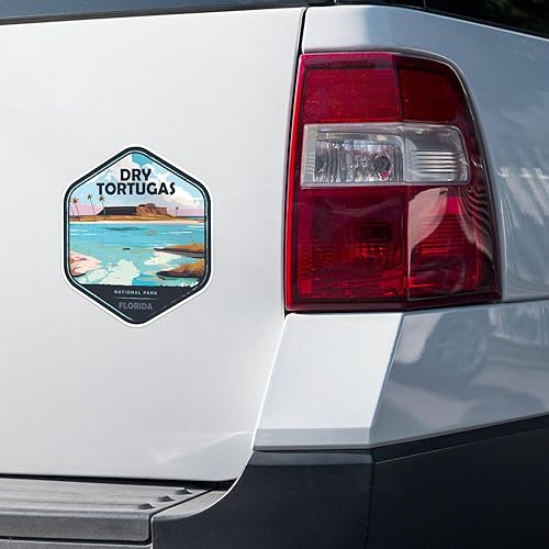 Miniatura 2 de Dry Tortugas National Park Sticker  Calcomanía de vinilo impermeable para parachoques de coche, laptop, botella de agua, pared y ventana, tamaño  3