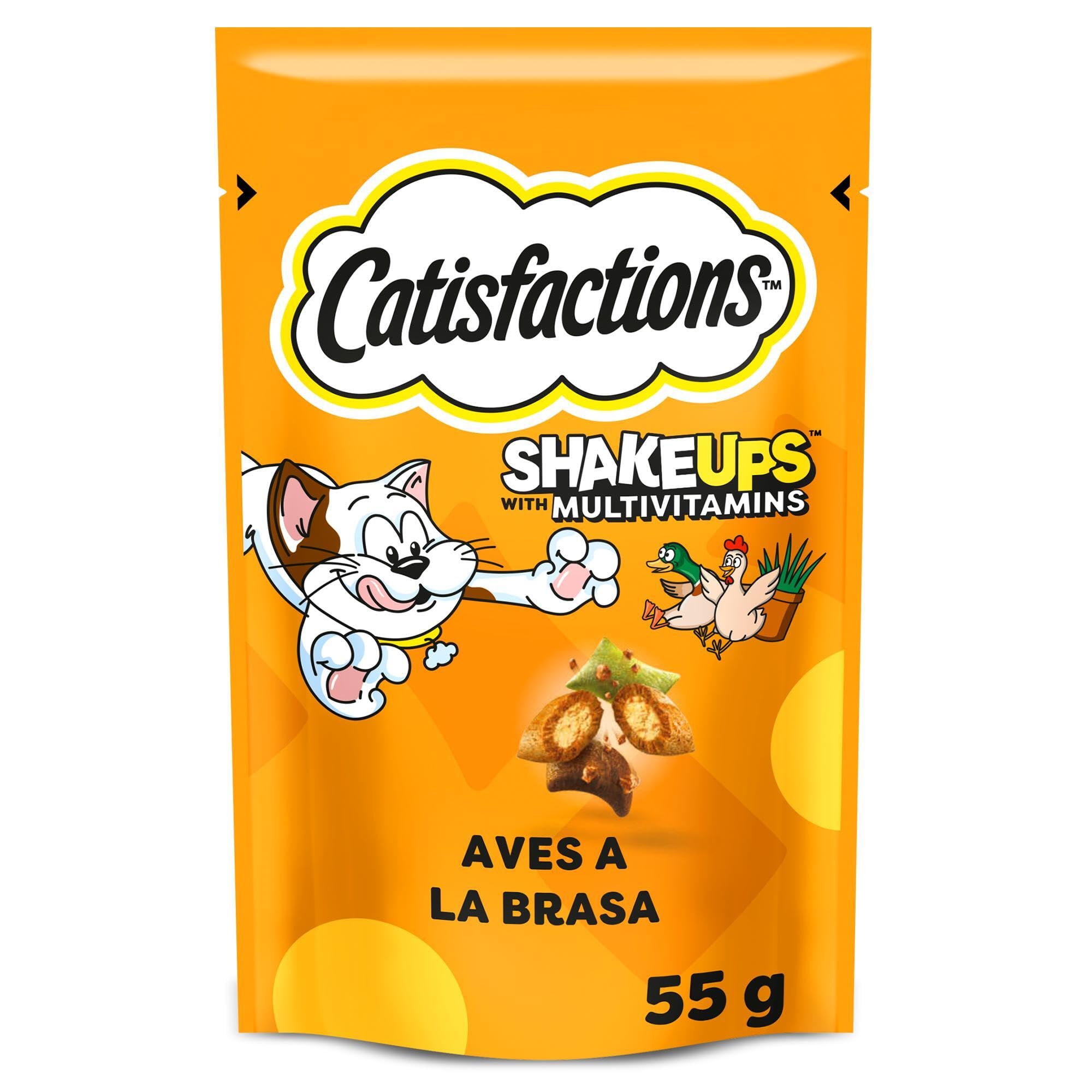 Catisfactions Premios para Gatos Sabor Aves a la Brasa 6x55g