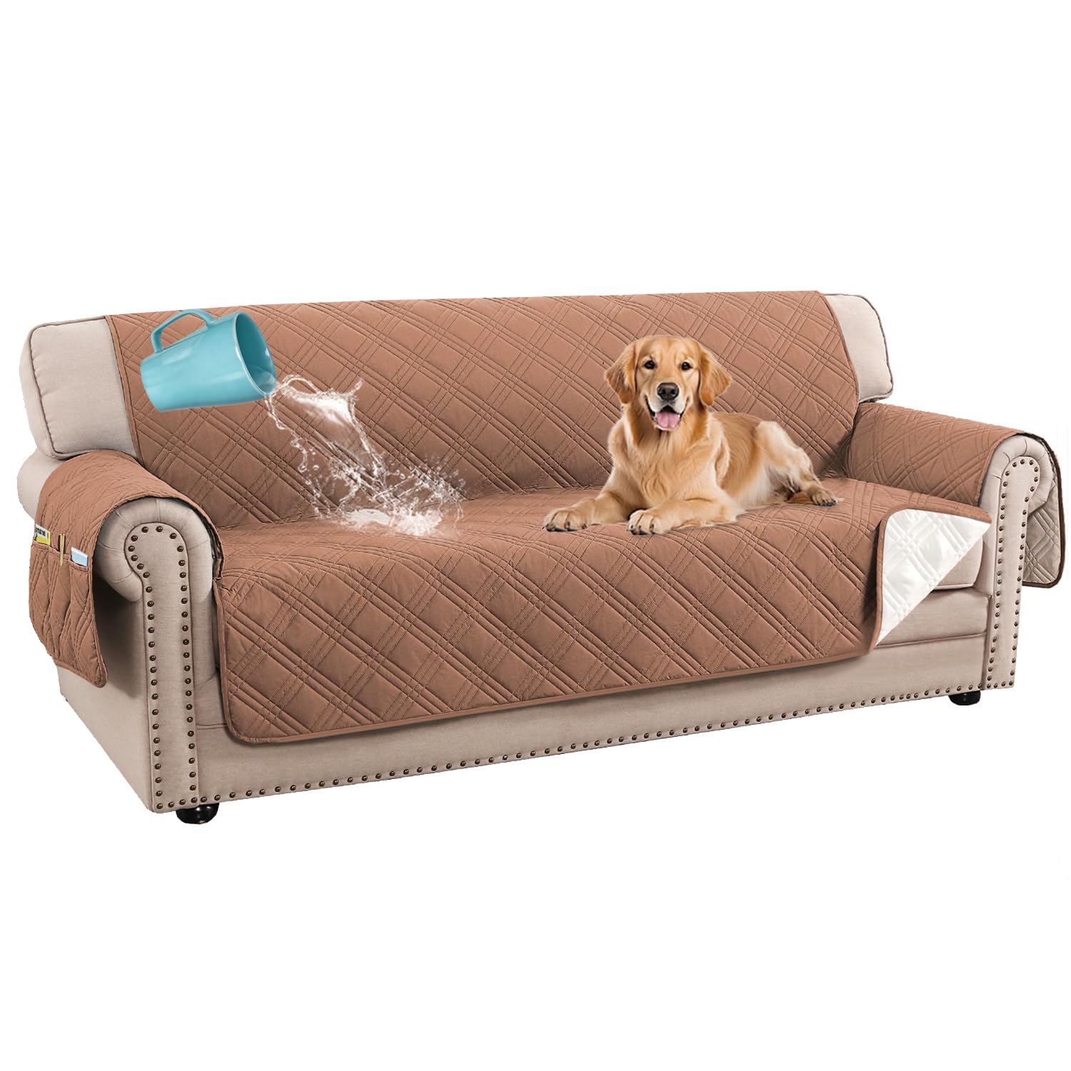 H.VERSAILTEX 100% Waterproof Couch Cover for Dogs