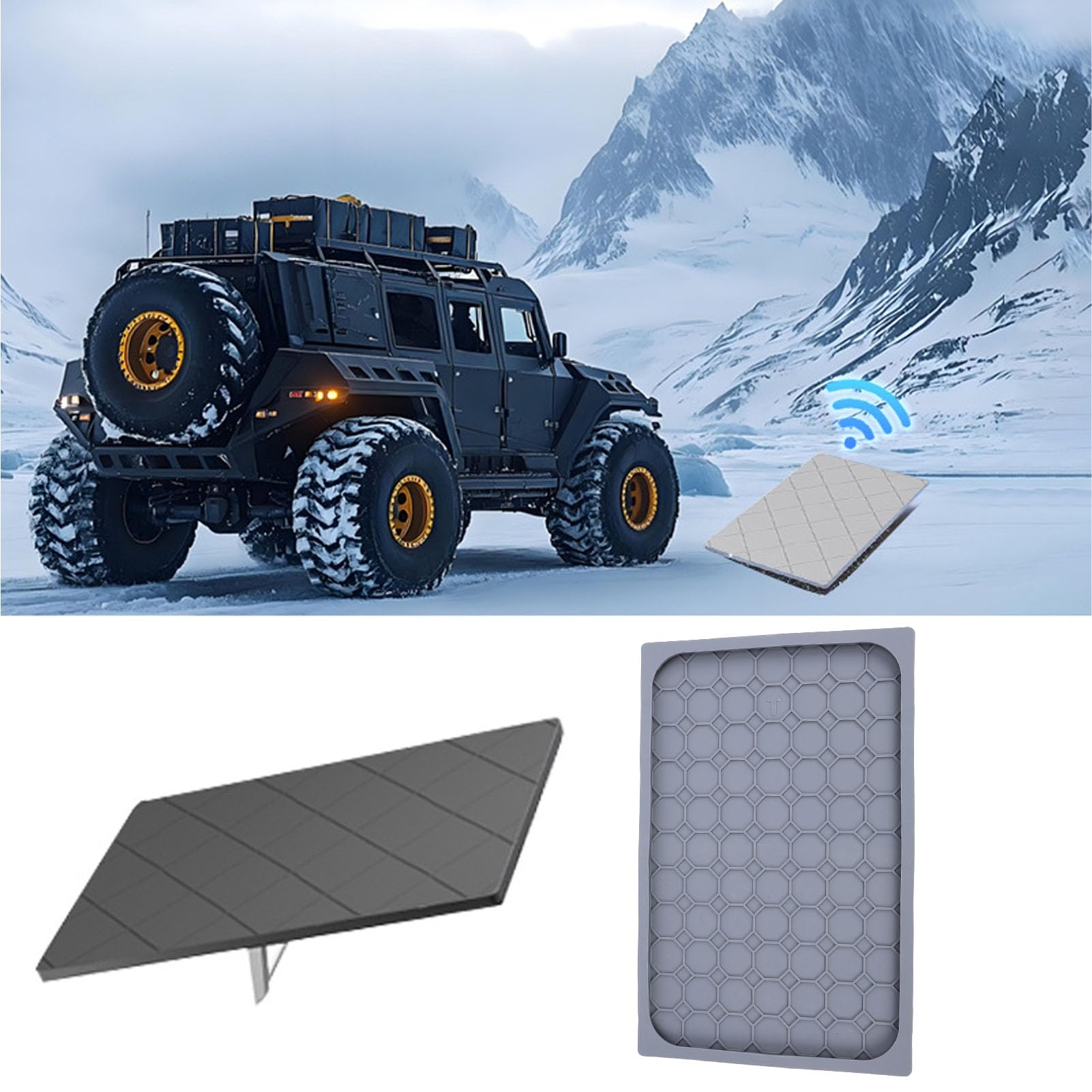 Funda Protectora de Silicona para Plato Estándar Gen 3, Funda Impermeable para Antena Satelital para Granizo y Lluvia, Diseño Hexagonal a Prueba de Golpes, sin Bloqueo de Señal (gris oscuro)