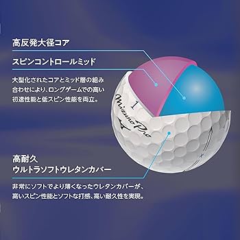 Amazon.co.jp: MIZUNO(ミズノ) ゴルフボール ミズノプロ X