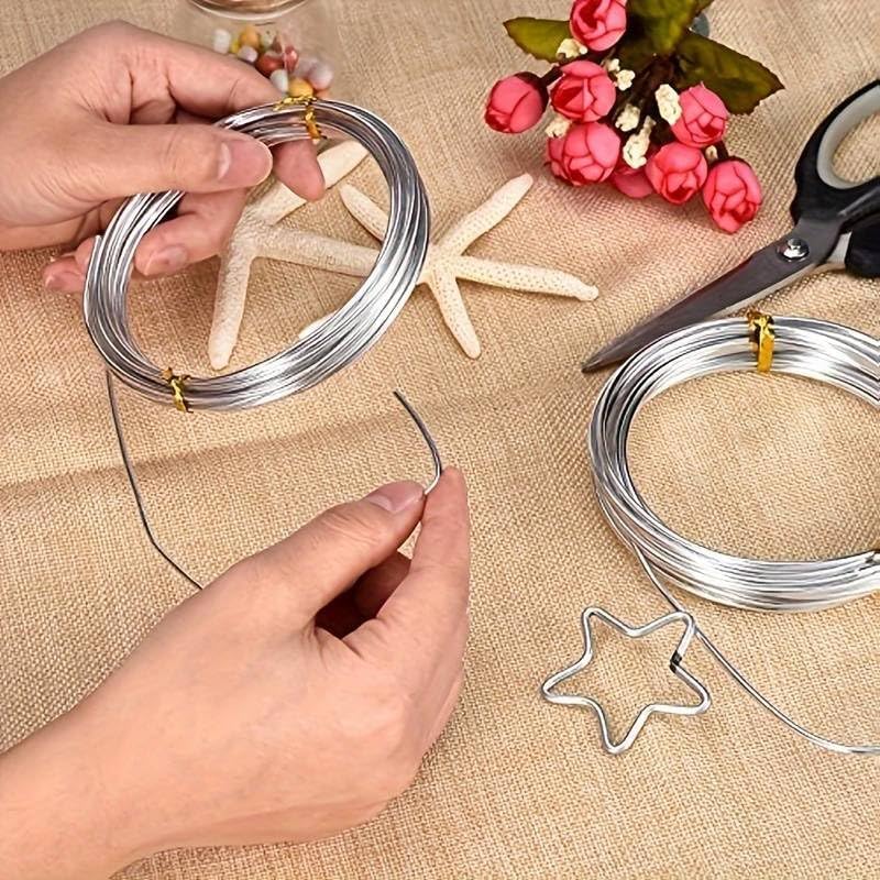 CABLEPELADO Alambre de Hierro Galvanizado, Alambra Floral, Alambre de Manualidades, Rollo Alambre de Acero plastificado, Alambre Atar Flexible, Alambre Bricolaje, Diámetro 1.6 mm, Longitud 25 Metros