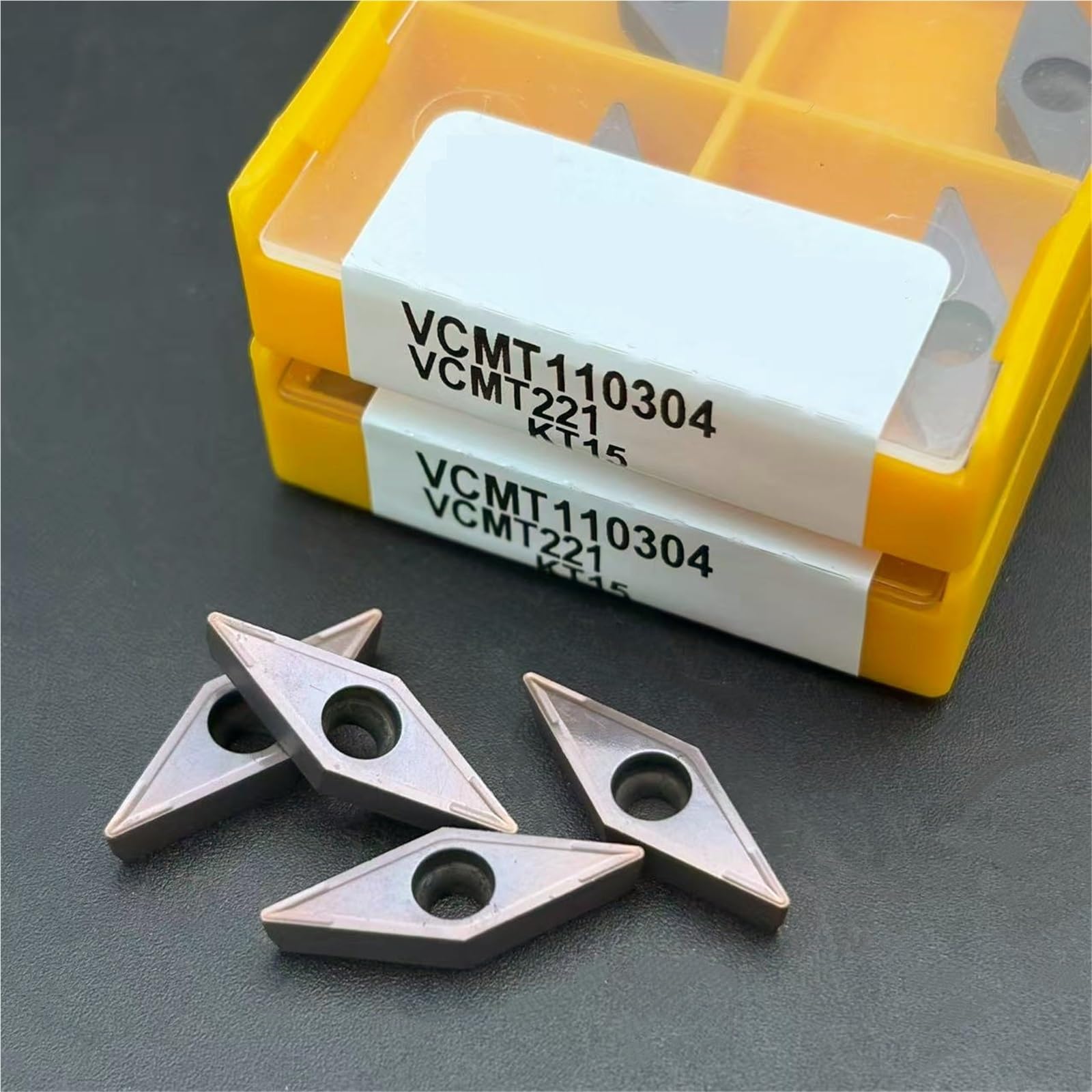 Inserts en carbure VCMT110304 KT6020 pour plaquettes de coupe de tour CNC