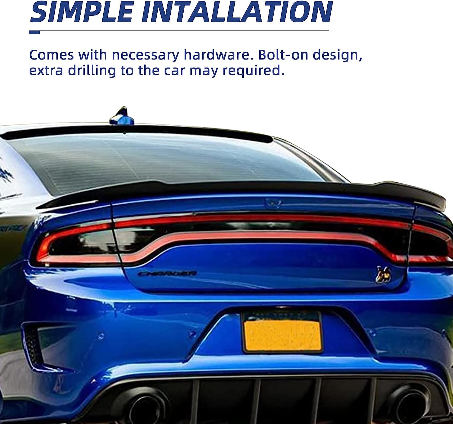 2019- ダッジ チャレンジャー SRT RT スキャットパック ワイドボディ フロント リップ スポイラー デーモンスタイル  フロントバンパーリップ ダッジ デュランゴ SRT ヘルキャット 2021-2024 スポイラー スプリッター デ ダッジ チャレンジャー SRT  ヘルキャット R/T GT ..., image size:1500x1405