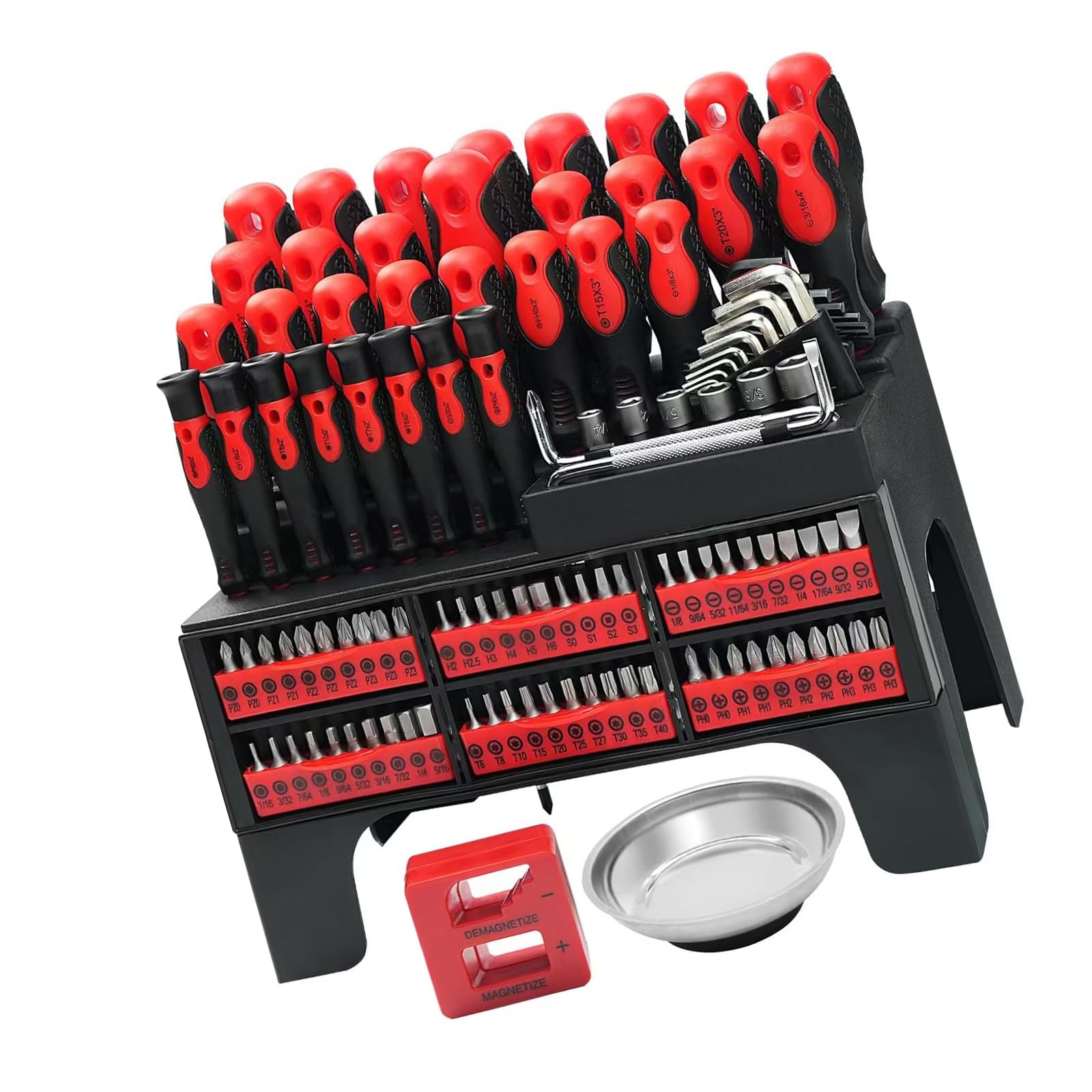 Kalttoy Red Comprehensive 118 Piece Screwdriver Tool Set With Enhanced Design And Comfort Handle For Various Maintenance Tasks Screwdriver