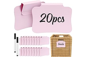 20 Piece Pack: Storage Bin Labels w/ Clips