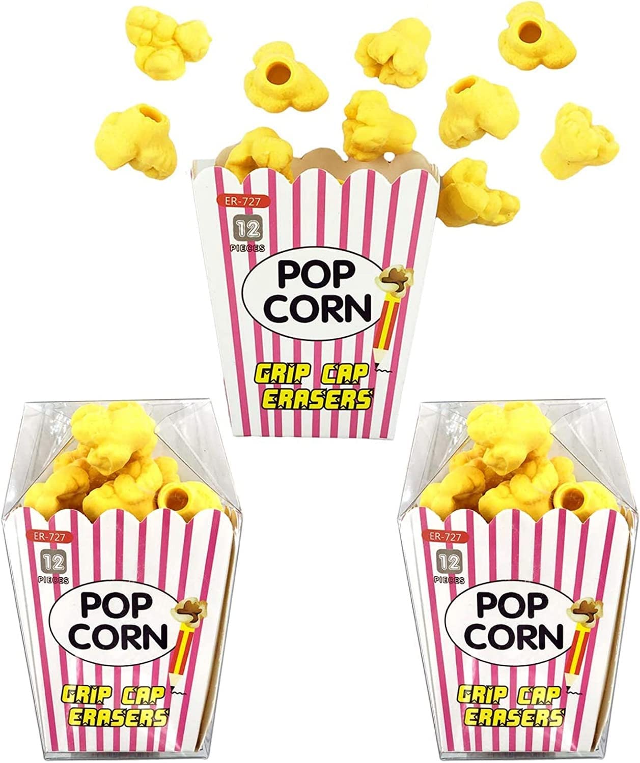 DEZIINE®Pencil Top Erasers 1 Pack(12PCS) Popcorn Pencil Erasers Toppers Cap Erasers for Kids Cute Fun Novelty Food Erasers for Student School Supplies Prize Gifts Party Favors (B0BTW46TYZ) Amazon Price History, Amazon Price Tracker
