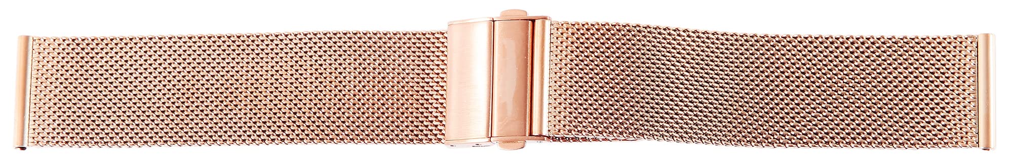 Bracelet milanais en acier inoxydable avec boucle déployante Or rose 20 mm