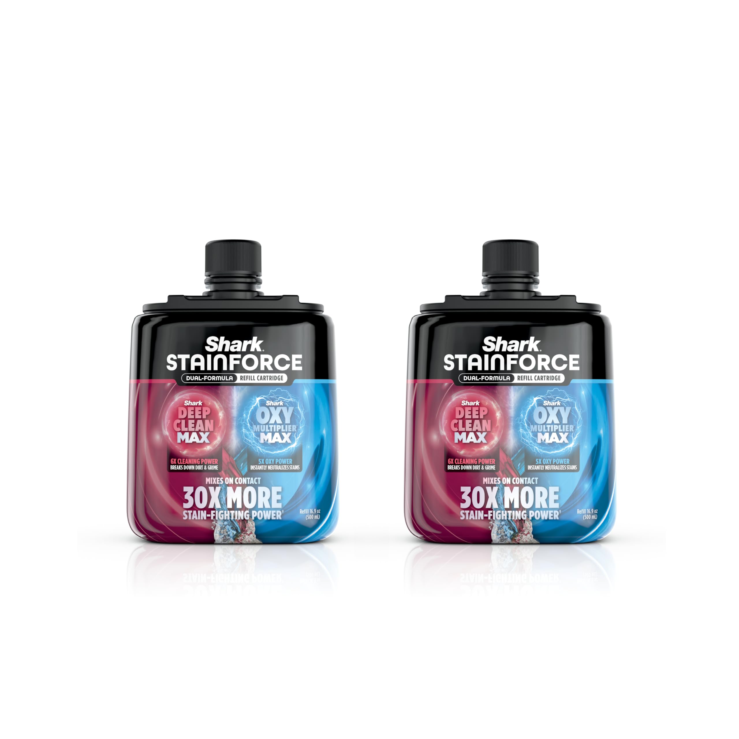 Shark StainForce Dual-Formula Refill Cartridge Value 2-pack Stain Odor Remover for Shark StainForce Portable Stain Cleaner for Carpet
