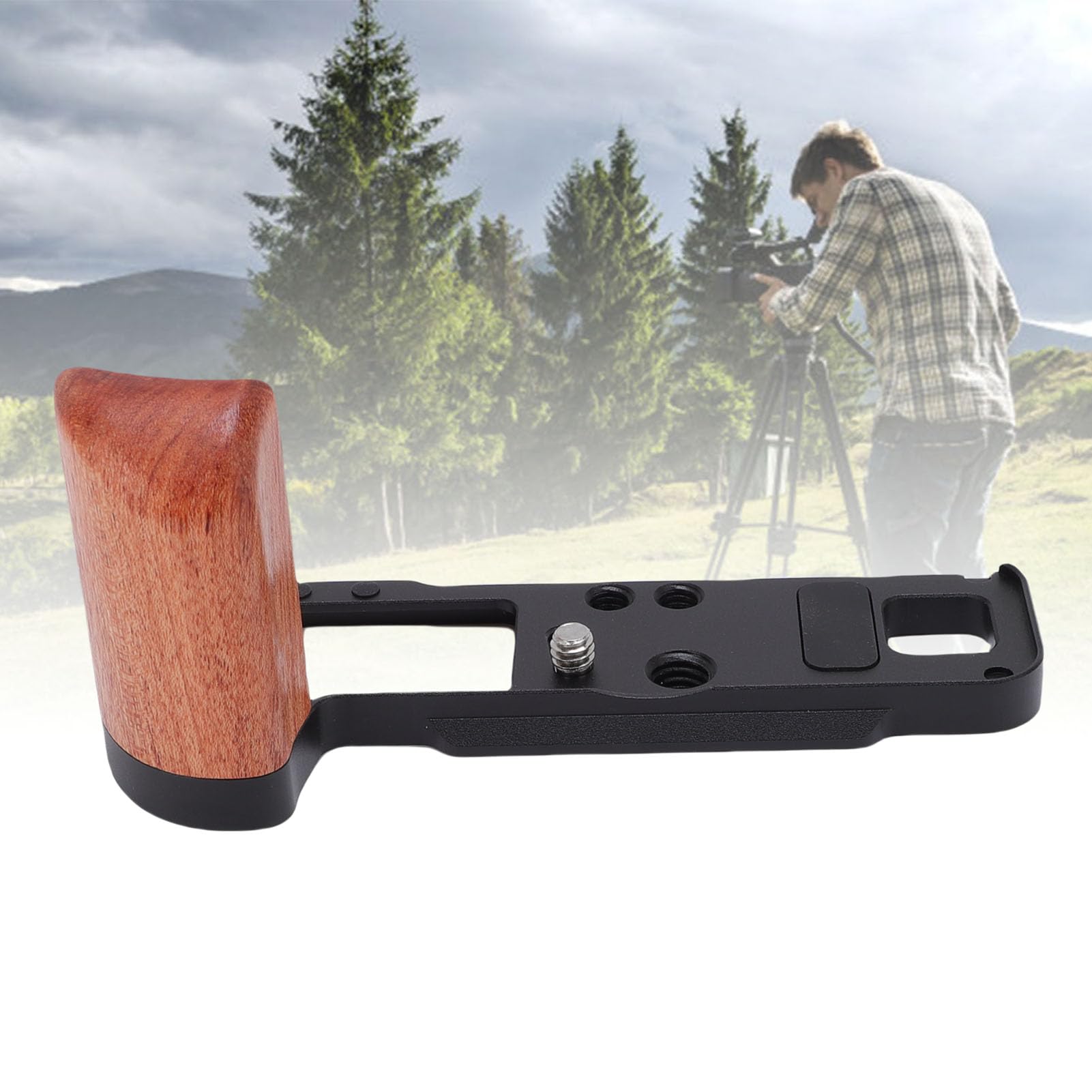 Fabater Empuñadura de Madera en Forma de L para Cámara Fuji X100VI, Ergonómico para una Experiencia Fotográfica Mejorada, Aleación de Aluminio Resistente con Acabado de Nogal