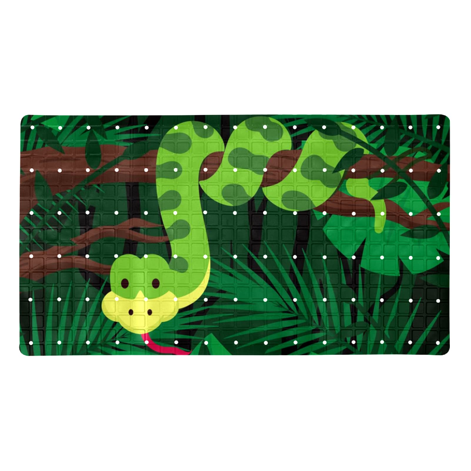 Tapis de bain antidérapant contre les glissades motif serpent 71x40