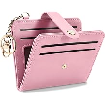 Airkit Small Wallets Woman RFID Blocking Leather Credit Card Holder - with ID Window - Card Wallets for Women - with Zipper Coin Purse - Keychain Wallet