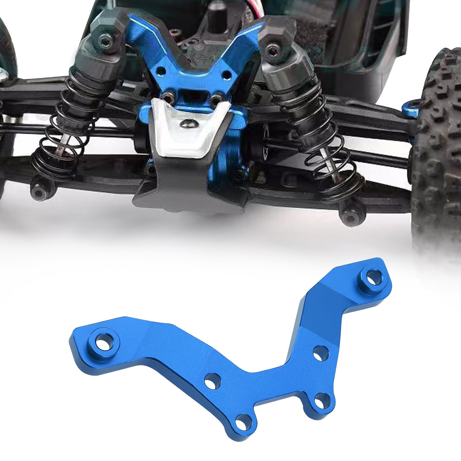eMagTech 1x RC Buggy Front Shock Tower Plate Aluminium 7075 Upgrade Parts Compatible with ARRMA 1/18 Typhon Grom 380 Brushed 4X4 Small Scale Buggy RTR (ARA2106) - Image 3