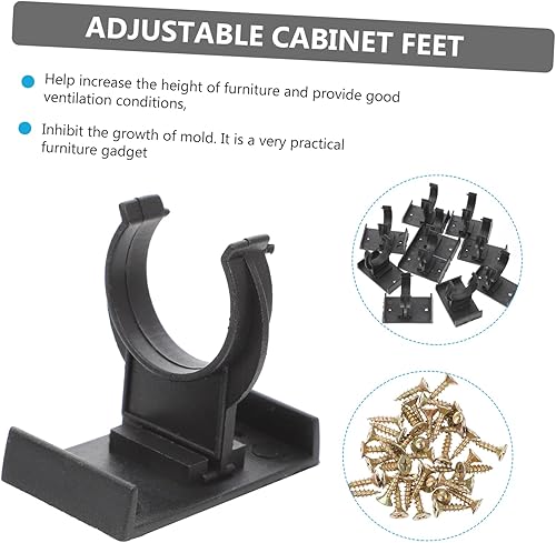 Miniatura 9 de Angoily 10 juegos de hebilla de pie de ajuste para decoración de café, patas de mesa, patas ajustables para muebles, patas de muebles, clips para