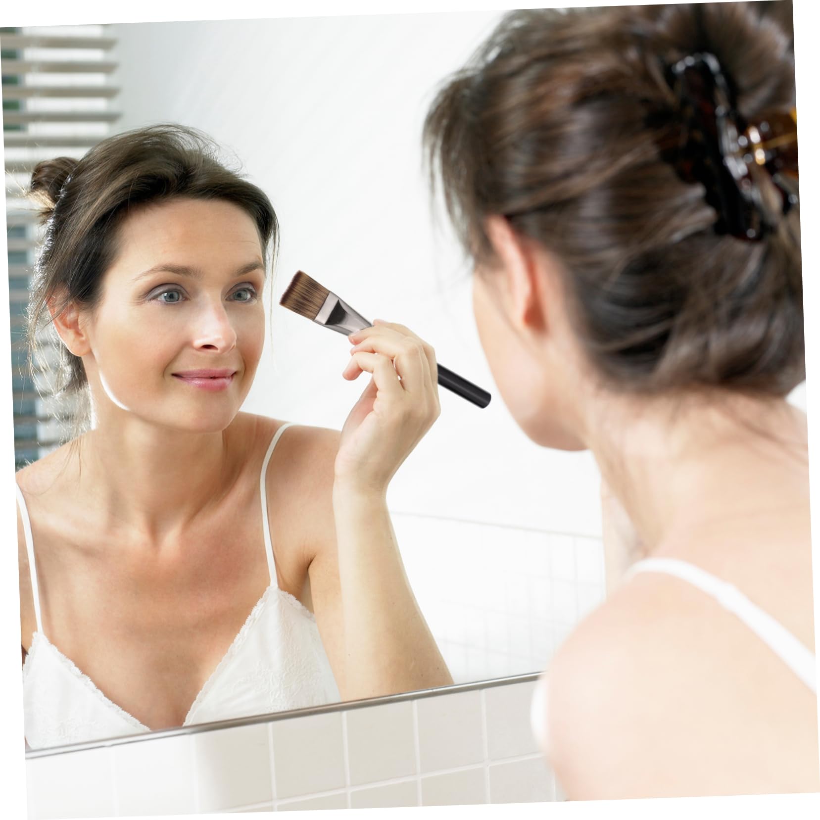 Didiseaon 5pezzi Pennello Fondotinta Portatile Per Trucco Pennello Per Miscelazione Cosmetico Con Setole Morbide e Dense Per Donne e Ragazze