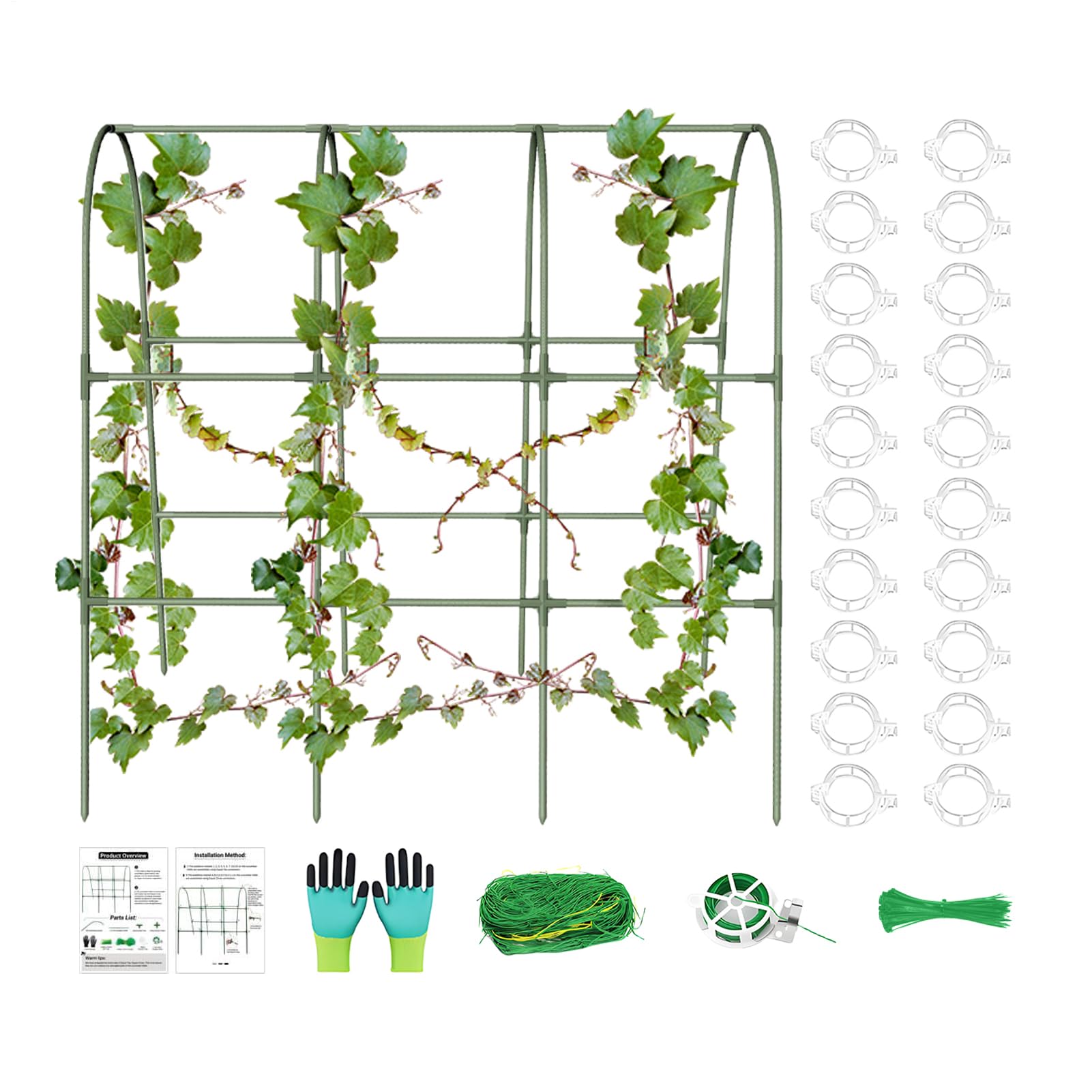 Enrejado Para Pepinos U Plantas Trepadoras | Enrejado Vegetal Para Pepinos Para berenjena, guisante, uva, flores, calabaza, cultivo en invernadero y agricultura