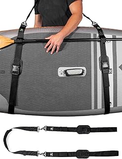 Gradient Fitness Kayak/Paddle Board/Surfboard Shoulder Strap | Hands-Free SUP Carrying Strap Boards with Padded Shoulder Sling, Paddle Carrier & Metal Accessories