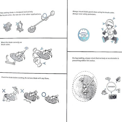 Miniatura 4 de Adefol Cortador de cepillo, herbicida de agujero interior de 1 pulgada, cabezal de hoja de 40 dientes compatible con la mayoría de modelos de