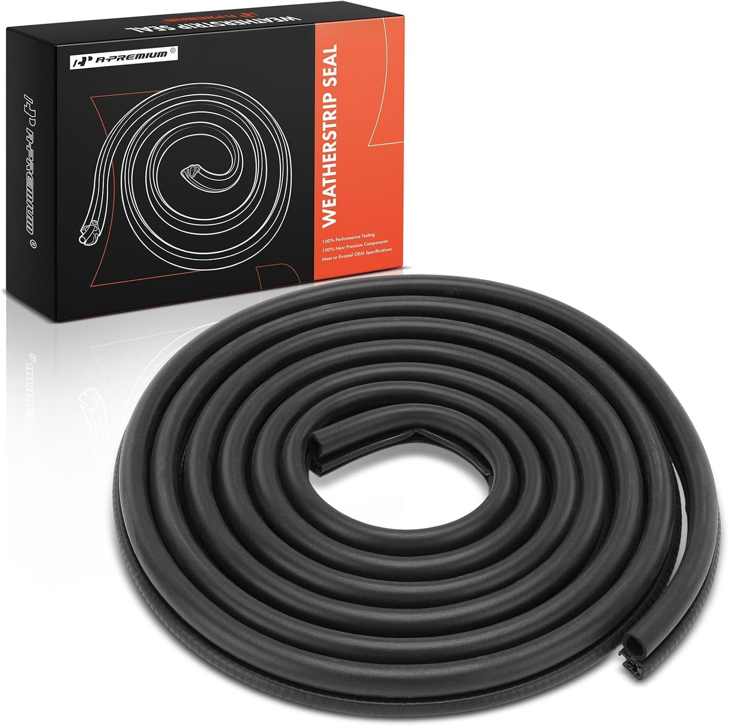 A-Premium Front Right Car Door Weather Stripping Seal Strip Compatible with Chevrolet & GMC Vehicles - Silverado 1500 2500 3500, Sierra 1500 2500 3500, C1500, C2500, C3500, K1500, K2500, K3500