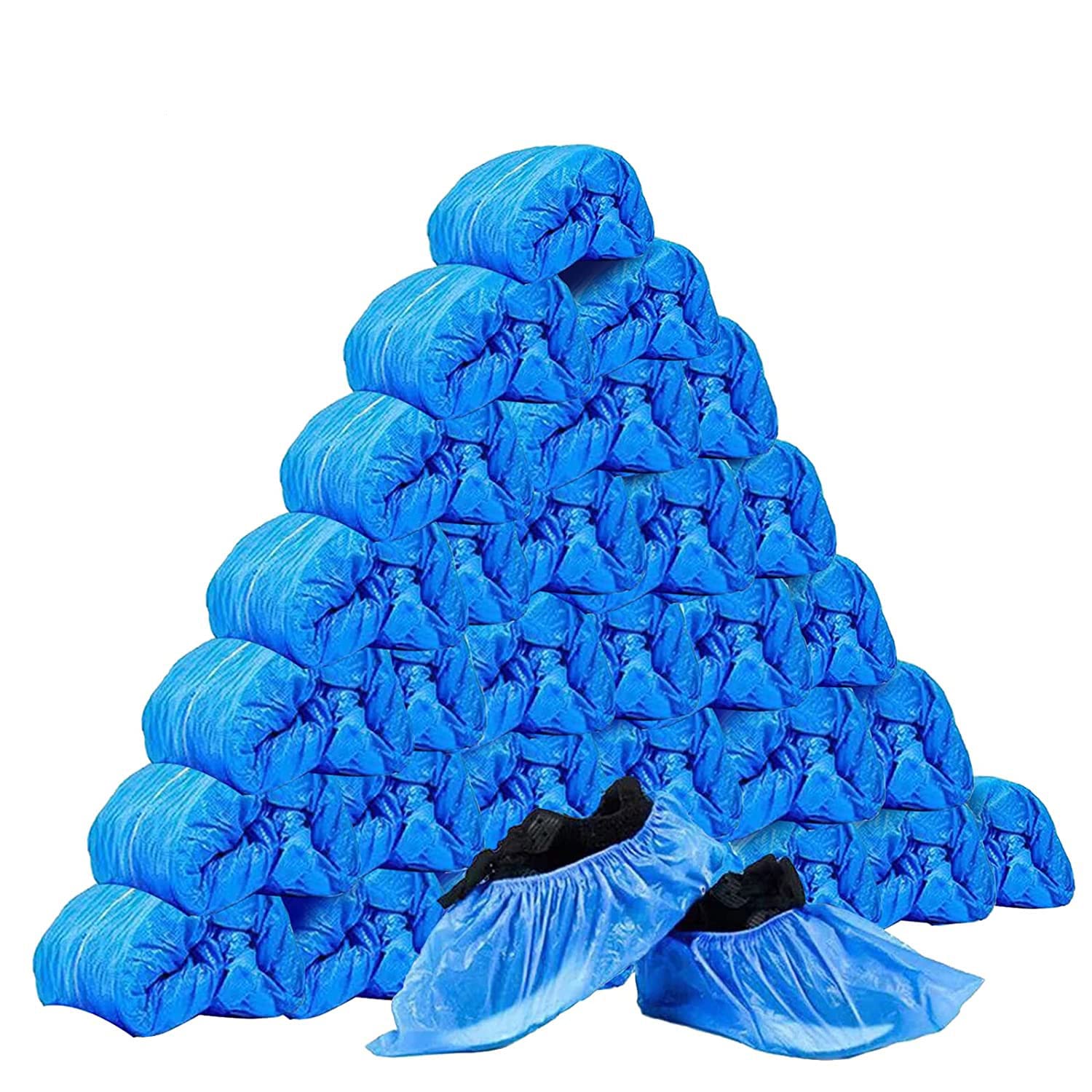 Copriscarpe Impermeabili MAQA 100 pz 42 cm Calzari Monouso USA e Getta Antiscivolo Blu