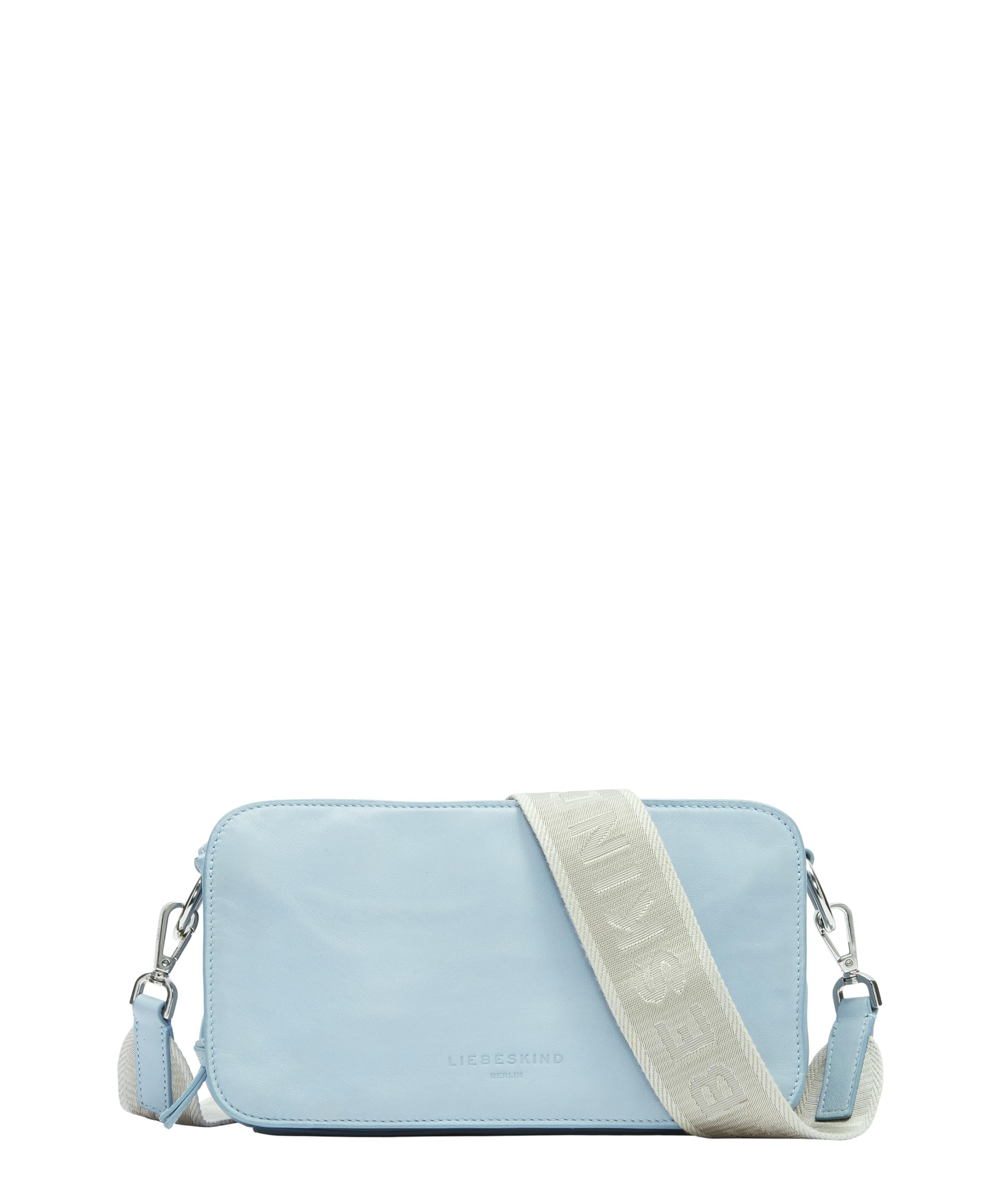 LIEBESKIND BERLIN Leather cross body bag Sheep Natural Clarice Crossbody Bag Iceberg light blue