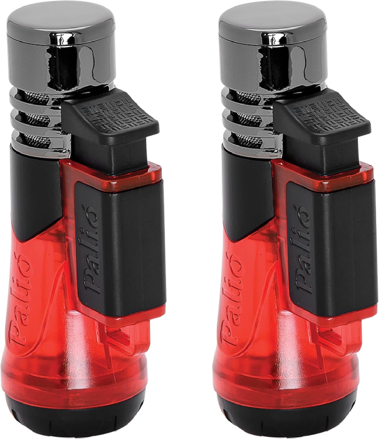 Palio Siena Single Jet Flame Lighter, Extra Large Fuel Tank (Clear) Pack of 2