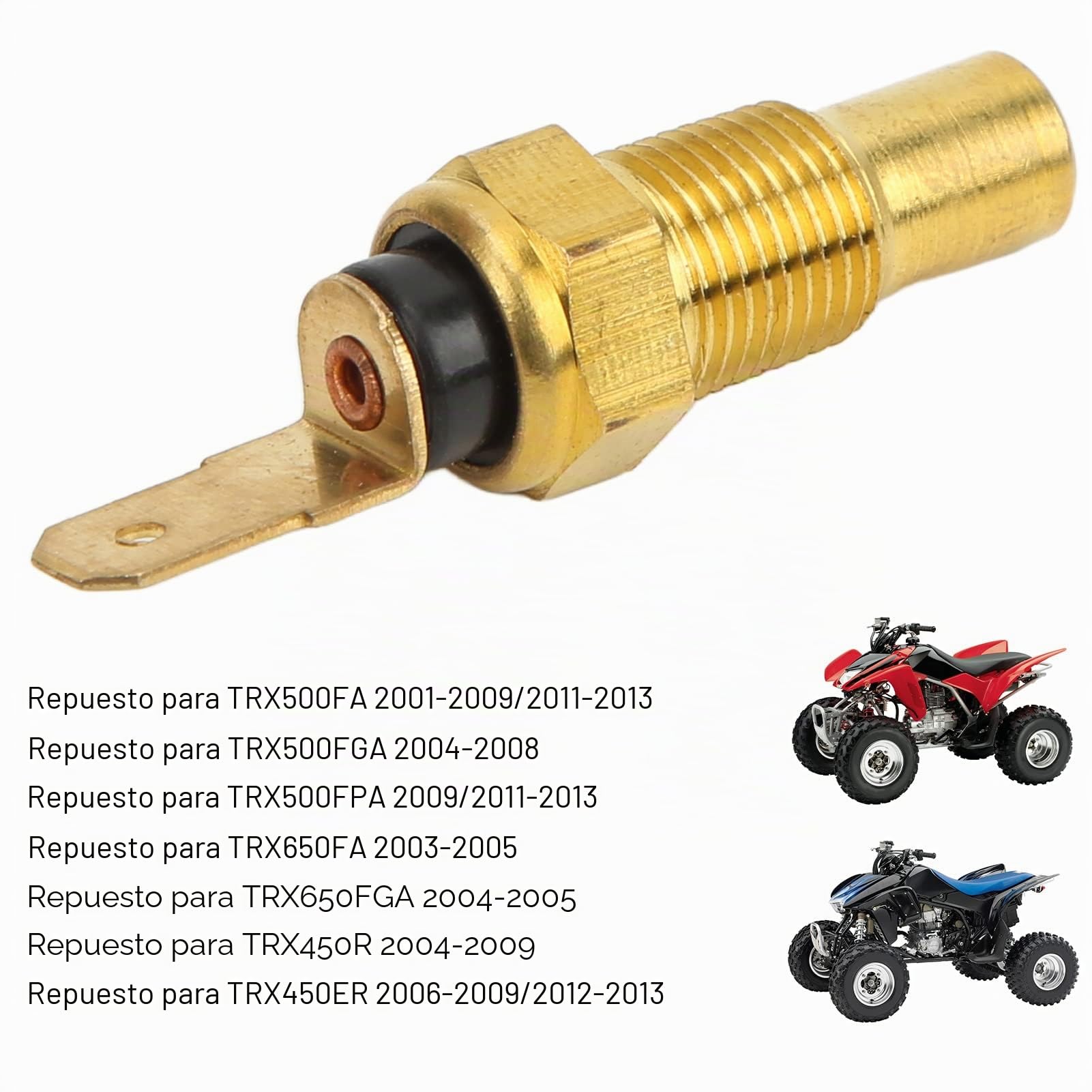 Temperatura del Agua Temp 37750-MAZ-003 37750MAZ003 37750 MAZ 003 Sensor de Temperatura del Agua Cobre ATV Accesorios para TRX500Fa TRX650Fa TRX450R ATV Componentes Eléctricos